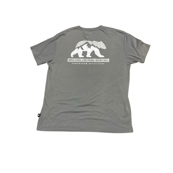 CONUNDRUM (Right To Bear) Mens L T-Shirt Gray Short Sleeve Outdoor Gorpcore - Picture 6 of 6